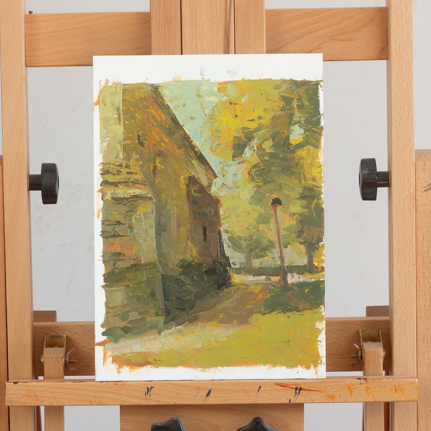PREPARATORY STUDY FOR "HIGH NOON BY THE STEEPLE"